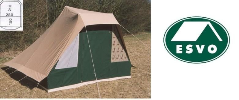 Esvo katoenen pyramidetent Kansas, Caravans en Kamperen, Tenten, Ophalen, Gebruikt, Tot en met 4