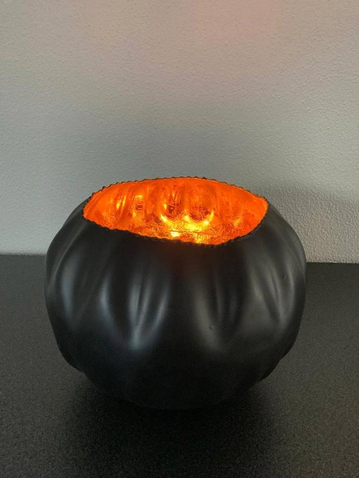 Marrakech Bowl T-Light zwart/goud Nieuw!, Huis en Inrichting, Woonaccessoires | Kandelaars en Kaarsen, Nieuw, Kandelaar, Minder dan 25 cm