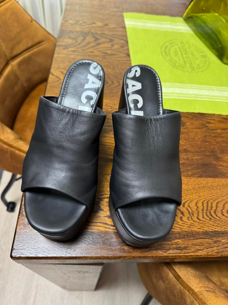 Slippers dames, Ophalen of Verzenden, Gedragen, Zwart, Sandalen of Muiltjes