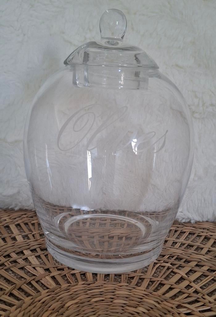 Rivièra Maison Olijvenpot 'Charming Glass' - Handgemaakt, Ophalen of Verzenden, Zo goed als nieuw