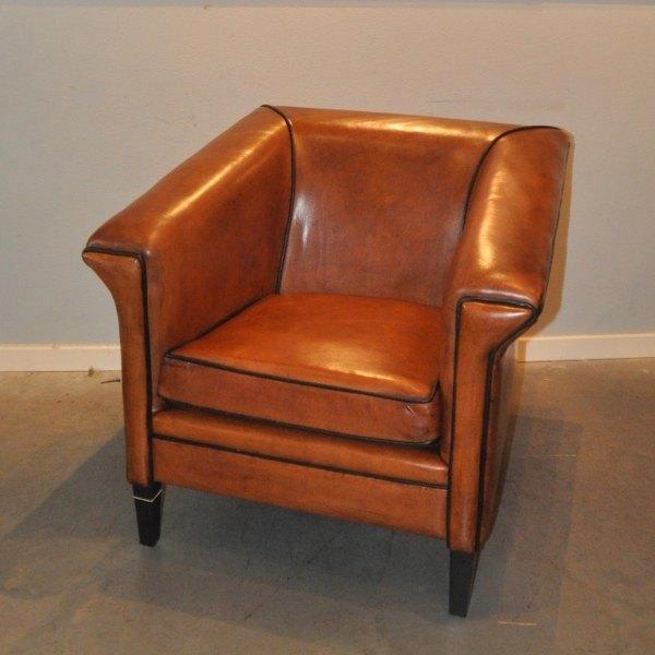 Nieuwe schapenleren fauteuil Amsterdam, Huis en Inrichting, Fauteuils, Nieuw, Leer, 50 tot 75 cm, 75 tot 100 cm, Ophalen of Verzenden