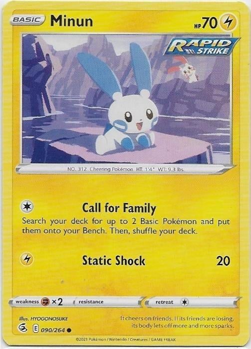 Fusion Strike,  Minun [common] 90/264, Verzenden, Nieuw, Losse kaart