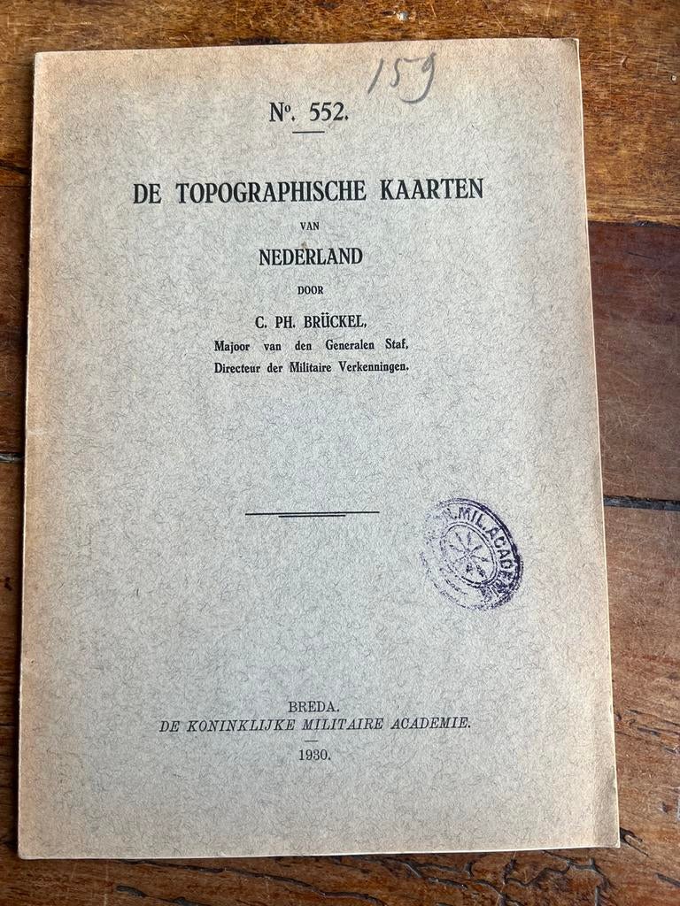 Nederlands voorschrift mobilisatie topografische kaart 1930, Ophalen of Verzenden, Foto of Poster, Nederland