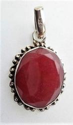 Prachtige grote zilveren hanger met carneool 925 (7234-730), Ophalen, Zo goed als nieuw, Zilver, Zilver