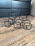 Zwart metalen wijnrek voor 5 flessen, Huis en Inrichting, Woonaccessoires | Wijnrekken, 5 tot 15 flessen, Ophalen of Verzenden