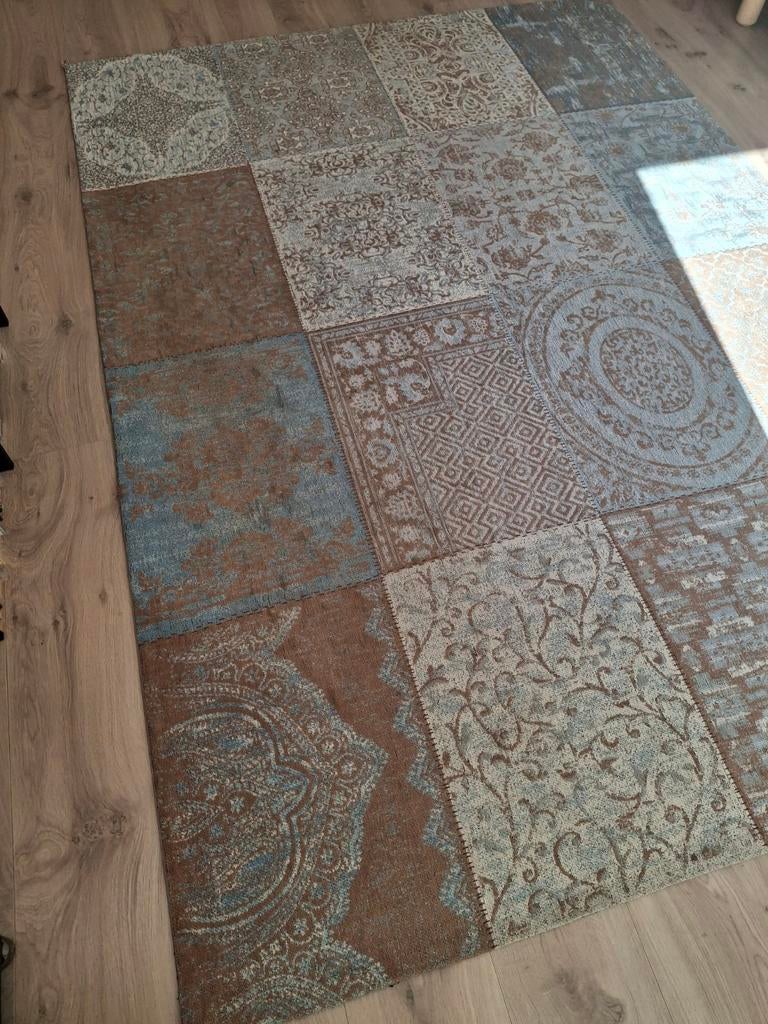 "Vintage" Patchwork kleed, Huis en Inrichting, Ophalen, Bruin, 150 tot 200 cm, 200 cm of meer