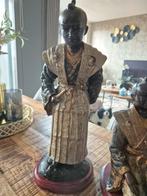 Set van 3 Japanse beelden: Samurai en Geisha (bronskleurig), Ophalen of Verzenden