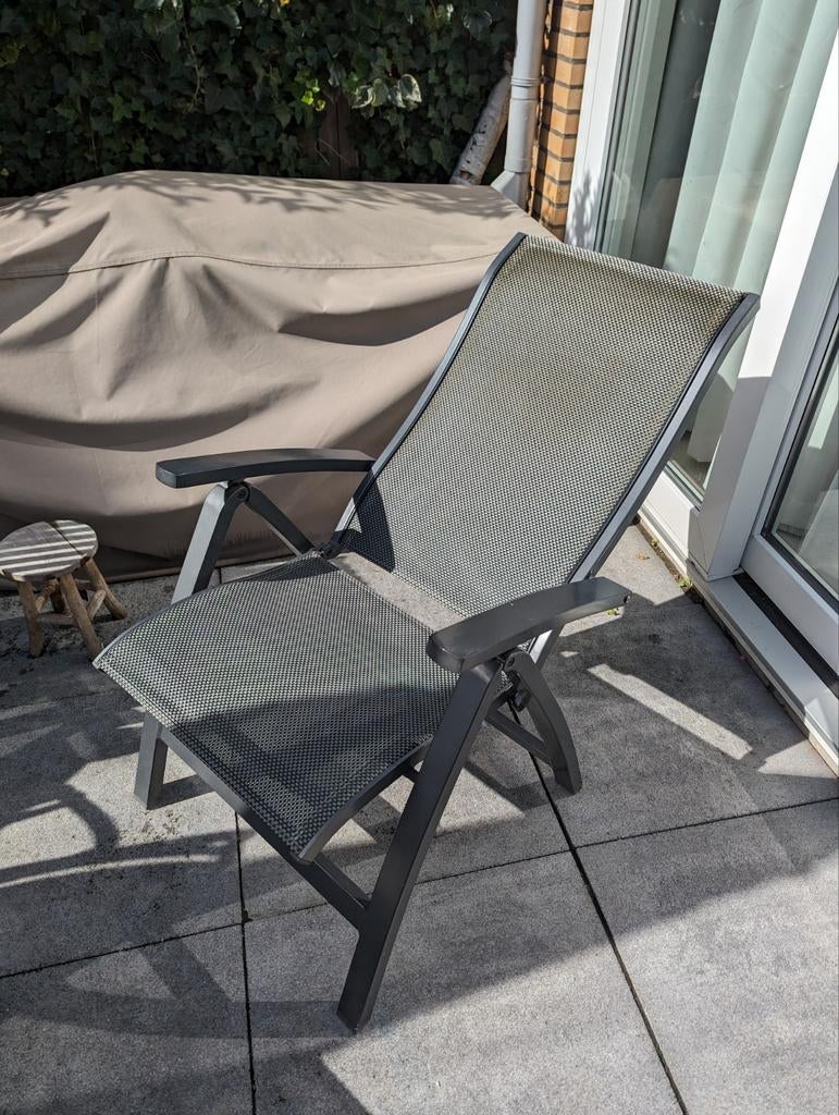 Set standenstoelen Bellagio (4 stoelen, 2 krukken), Tuin en Terras, Tuinstoelen, Ophalen, Gebruikt, Aluminium, Verstelbaar