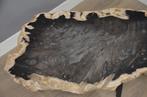 Salontafel van Zwart Versteend Hout 120 cm, Ophalen of Verzenden, Nieuw