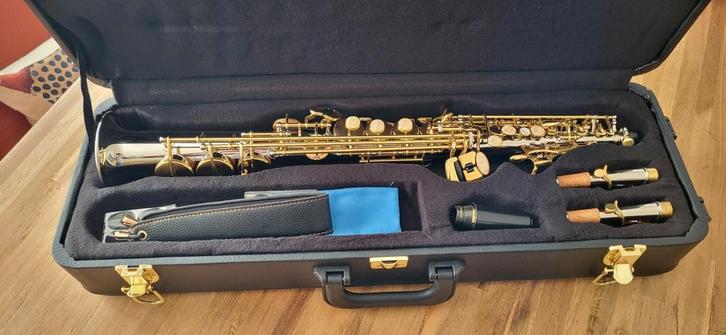 Nieuwe Sopraan Saxofoon incl origineel Vandoren mondstuk, Muziek en Instrumenten, Blaasinstrumenten | Saxofoons, Nieuw, Sopraan