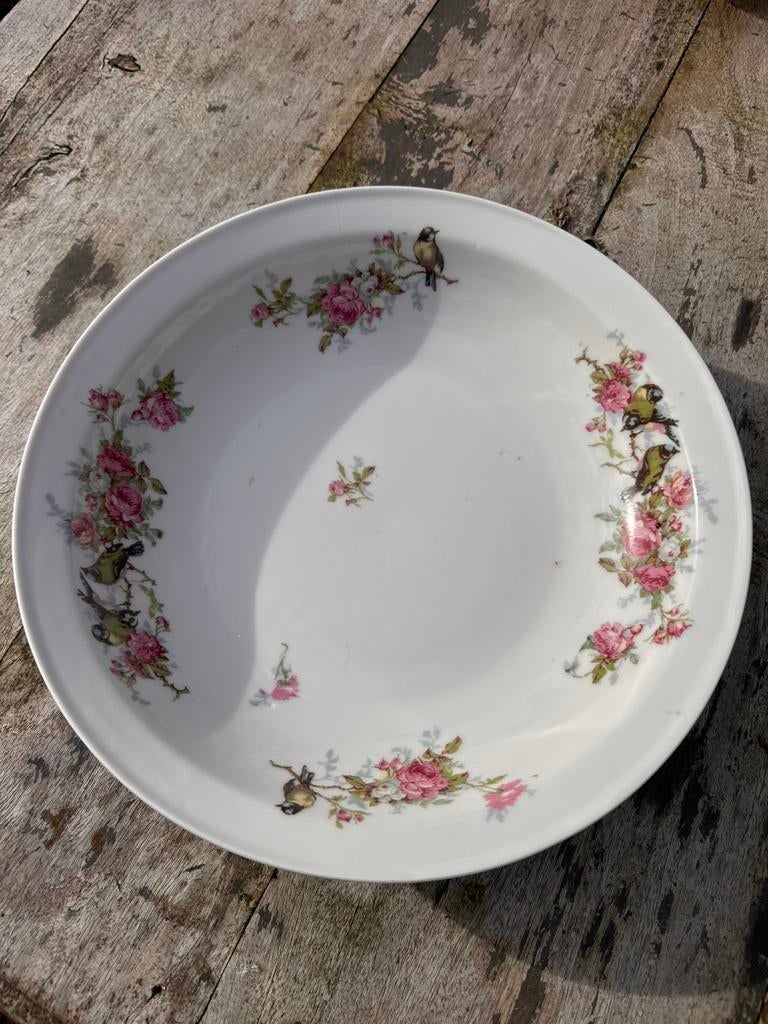 Franse schaal g&r porcelaine vogeltjes, Ophalen of Verzenden
