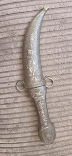 Antieke Khanjar Jambiya dolk, Midden-Oosten, zilverinleg, Ophalen of Verzenden