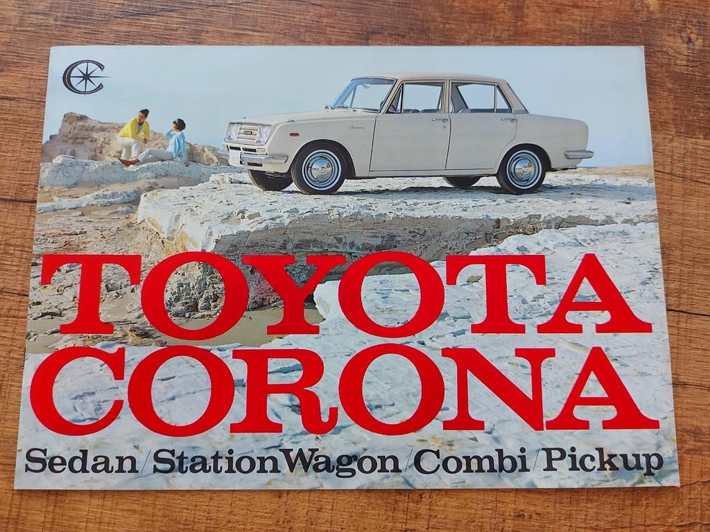 Oude Toyota Corona sedan - wagon - pick up folder, Ophalen of Verzenden, Zo goed als nieuw, Toyota