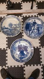 3 Grote Delfts blauwen Borden, Ophalen of Verzenden