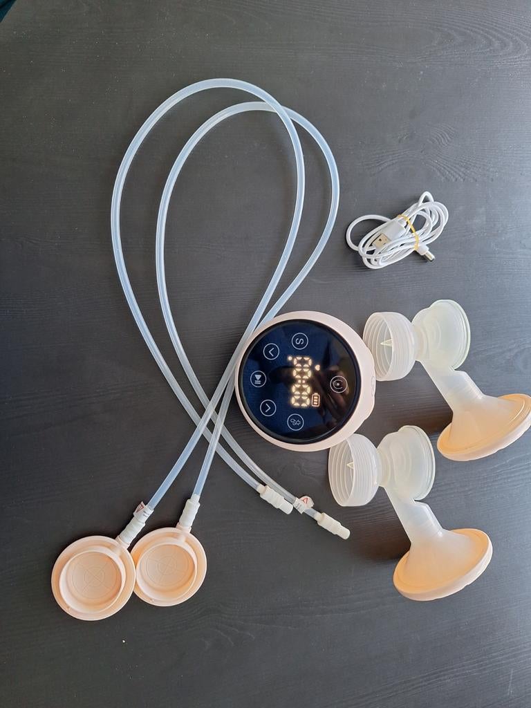 Dubbele elektrische borstkolf met accessoires, Ophalen of Verzenden, Gebruikt, Borstkolf