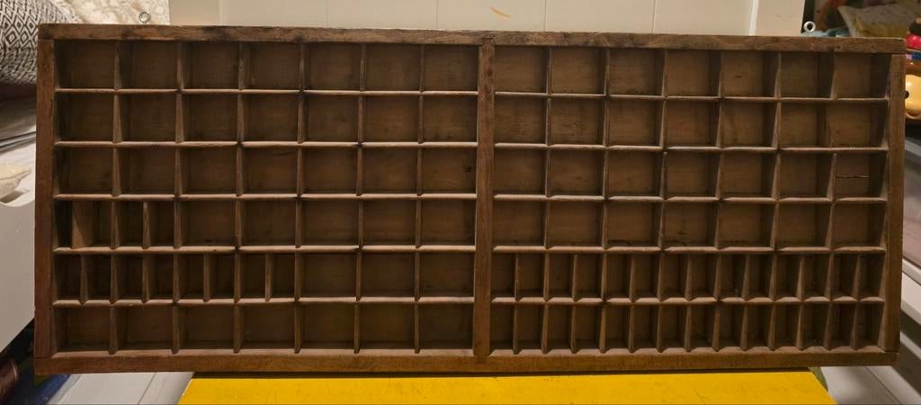 Vintage houten letterbak, Huis en Inrichting, Ophalen of Verzenden