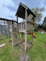 Houten speeltoestel met glijbaan en schommel, Ophalen, Gebruikt, Glijbaan