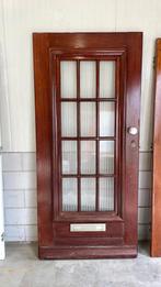 Te koop meranti voordeur, Ophalen of Verzenden, Zo goed als nieuw, Buitendeur, 200 tot 215 cm