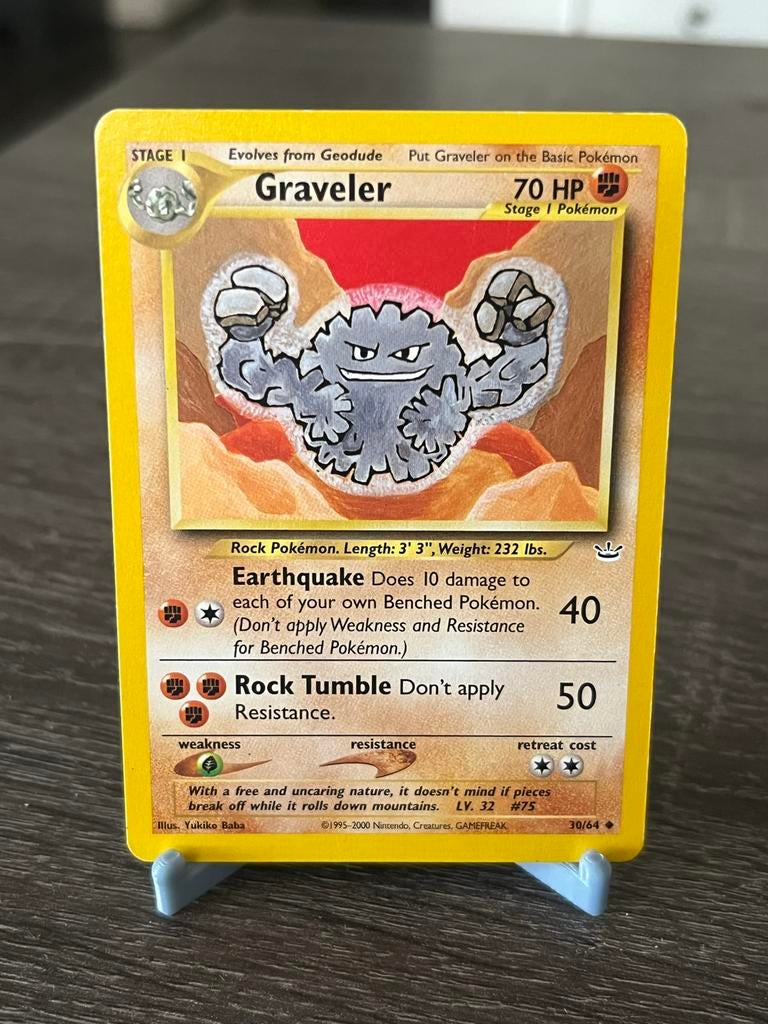 Graveler (30/64) - Neo Revelation - EX, Ophalen of Verzenden, Gebruikt, Losse kaart