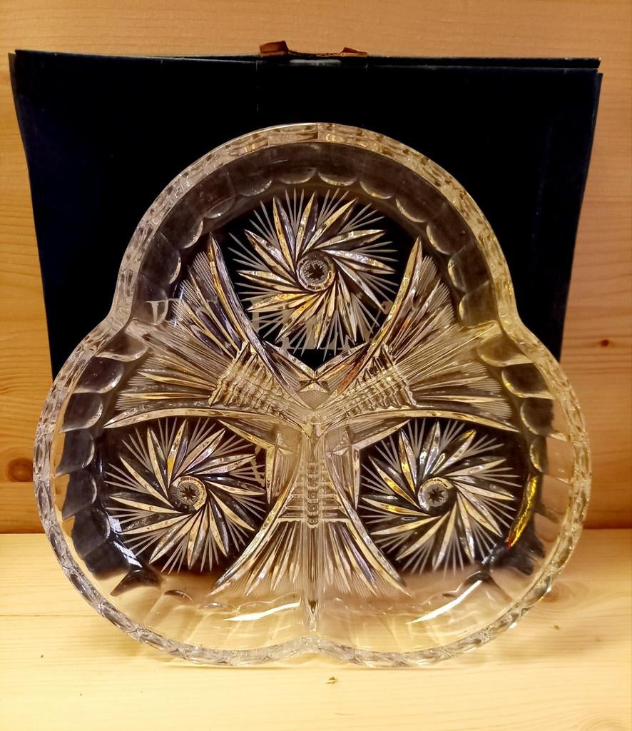 Antieke, kristallen schaal Bohemia Crystal, Antiek en Kunst, Antiek | Glas en Kristal, Ophalen