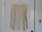 MS Mode gehaakte trui, 100% katoen, Ibiza style, maat XL., Beige, Maat 46/48 (XL) of groter, Ophalen of Verzenden, Zo goed als nieuw
