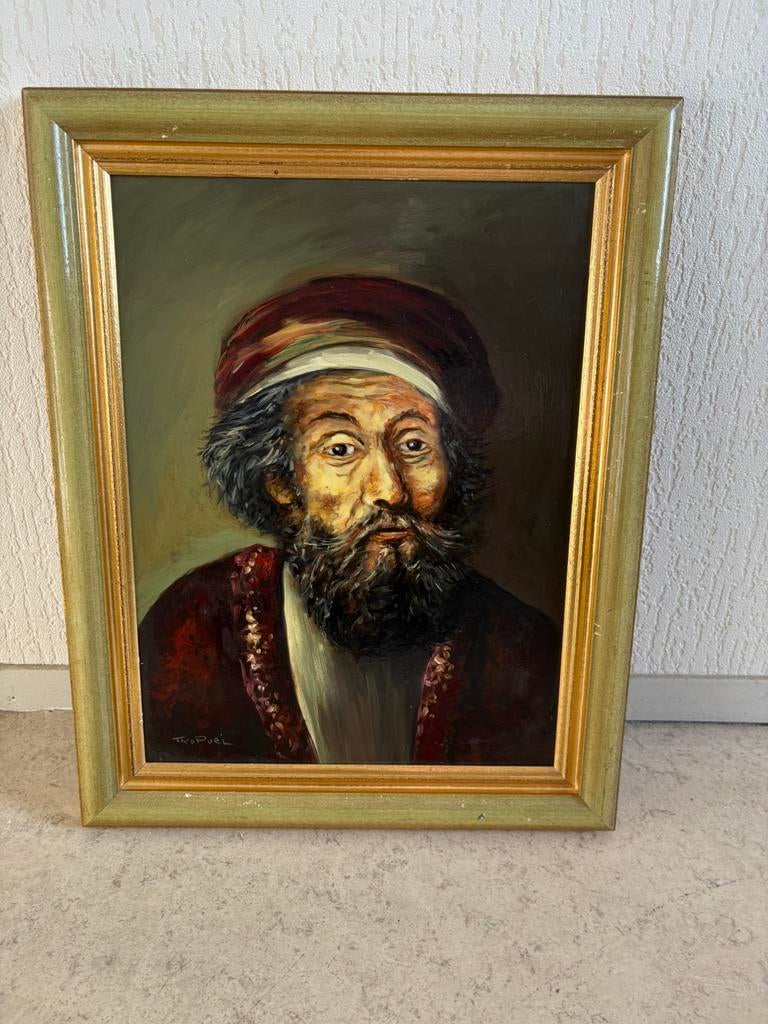 Schilderij op board van schilder van der Poel., Ophalen of Verzenden