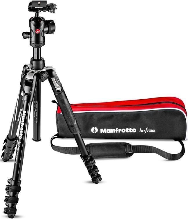 Manfrotto Befree Live statief (6 manden oud), Audio, Tv en Foto, Fotografie | Statieven en Balhoofden, Zo goed als nieuw, Driepoot