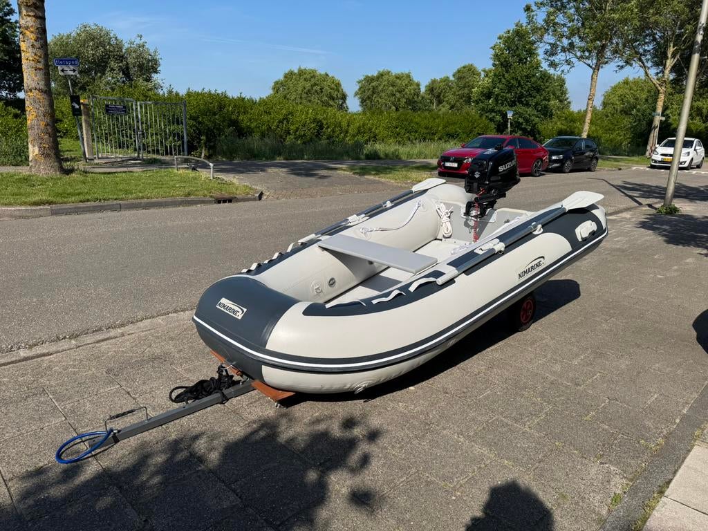 6PK Suzuki kortstaart Rubberboot Nimarine Airdeck, Ophalen, Zo goed als nieuw