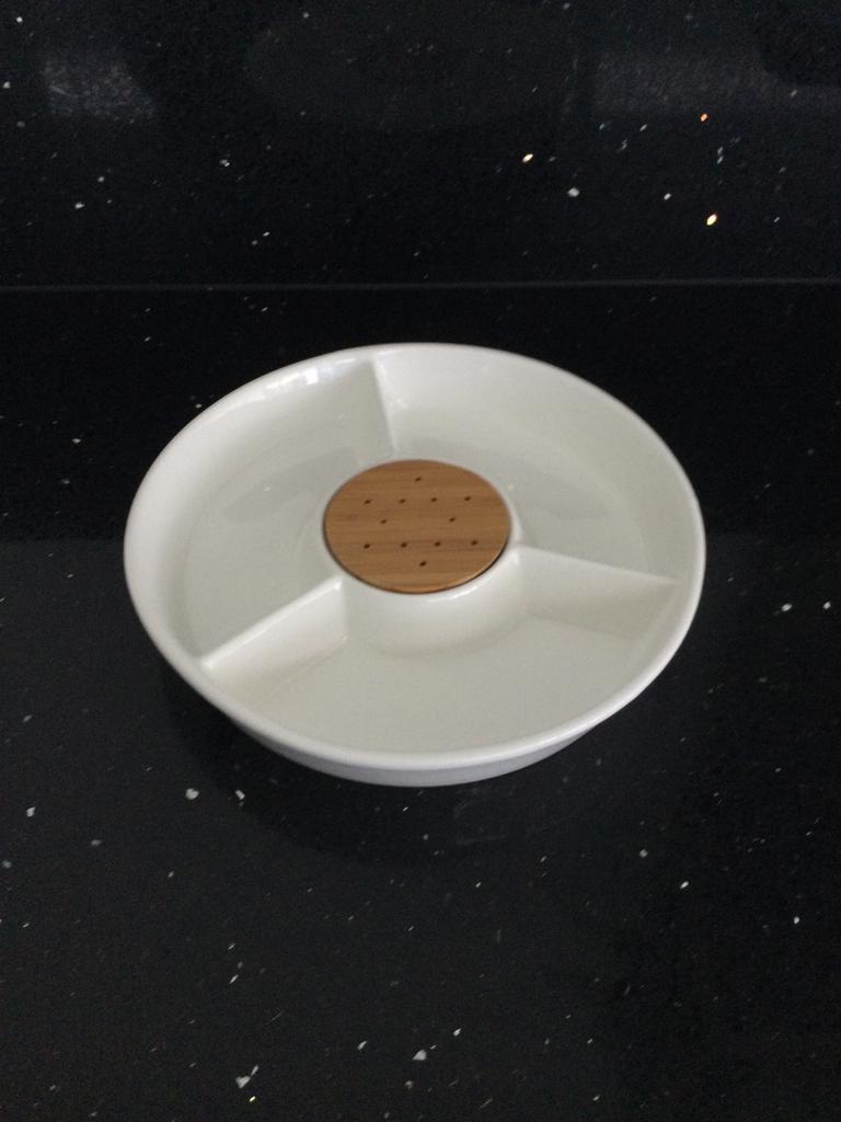 Gusta Serveerplank voor hapjes/saus/tapas - porselein, Ophalen of Verzenden, Nieuw