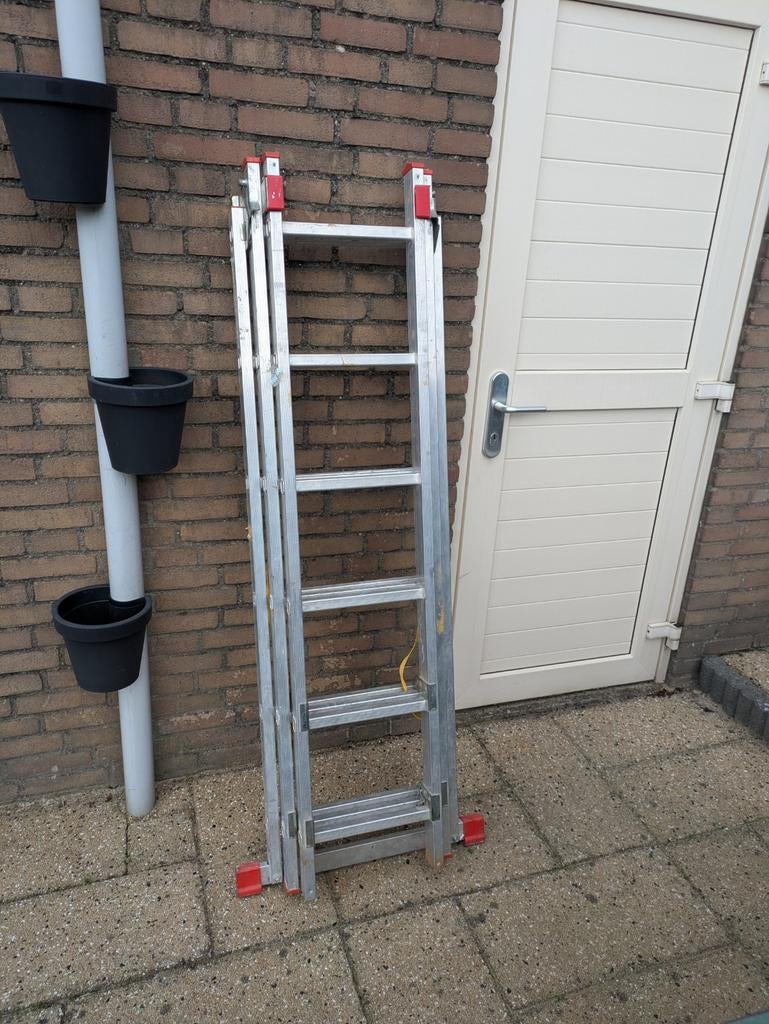 Kleine 3-delige reformladder, Doe-het-zelf en Verbouw, Ladders en Trappen, Gebruikt, 2 tot 4 meter, Opvouwbaar of Inschuifbaar