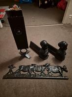 Antieke gietijzeren openhaard set - compleet, Ophalen, Gebruikt, Vrijstaande haard, Houthaard