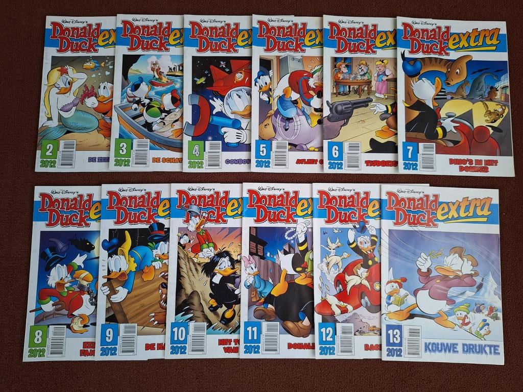 Donald Duck Extra jaargang 2012, Meerdere stripboeken, Ophalen of Verzenden, Gelezen