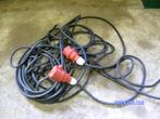 ongeveer 15 meter krachtstroomkabel 5 polig zwart met rood, Doe-het-zelf en Verbouw, Ophalen, Gebruikt, Kabel of Snoer
