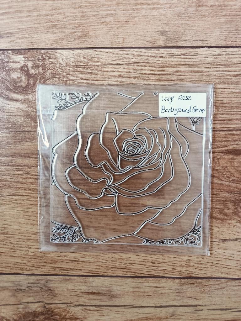 Large Rose Background Stamp, Ophalen of Verzenden, Zo goed als nieuw, Clearstamp