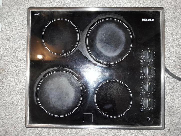 Kookplaat Miele elektrisch, Witgoed en Apparatuur, Kookplaten, Gebruikt, Inbouw, Elektrisch, 4 kookzones, Ophalen