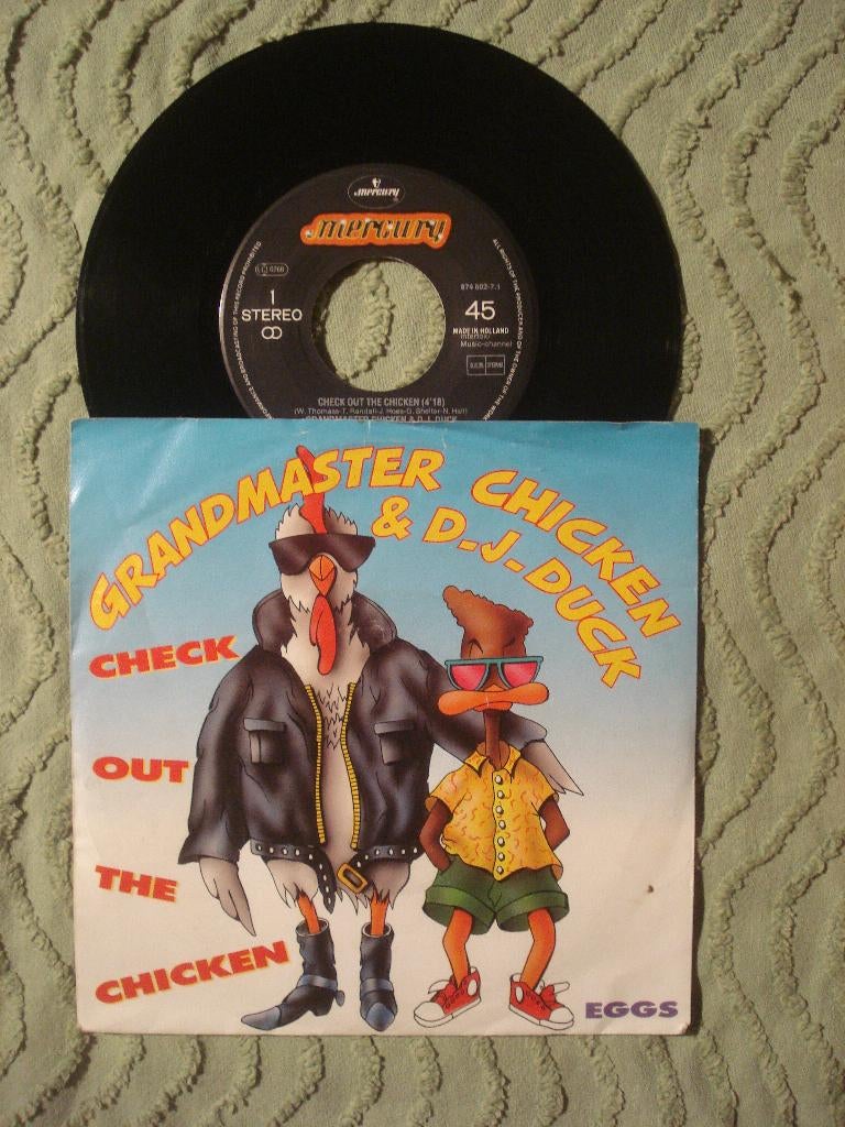 Grandmaster Chicken DJ Duck 7" Single: Check out the chicken, 7 inch, Single, Ophalen of Verzenden, Zo goed als nieuw