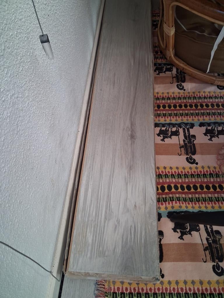 Een pak laminaat eiken grijs Hornbach, Doe-het-zelf en Verbouw, Vloerdelen en Plavuizen, Ophalen, 50 tot 150 cm, Nieuw, Minder dan 5 m²
