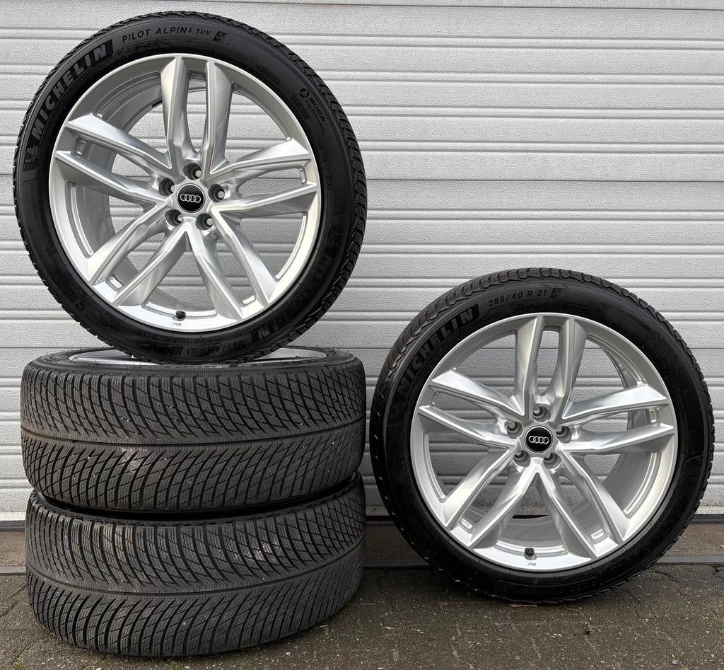 Originele Audi Q7 SQ7 4M 21'' winterset S line 4M0601025T, Ophalen, Gebruikt, 285 mm, Banden en Velgen