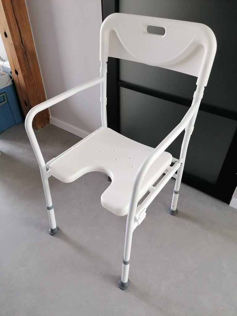 Opvouwbare Douchestoel verstelbaar  Douchekruk  Douchezitje, Diversen, Ophalen of Verzenden, Zo goed als nieuw