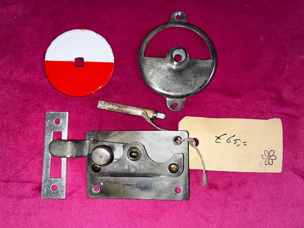 Div. oude toilet sluiting, badkamer, wc slot, vrij en bezet, Ophalen of Verzenden, Gebruikt