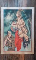 Japanse shunga erotische prent kunst op stevig papier  Nr 1, Ophalen of Verzenden