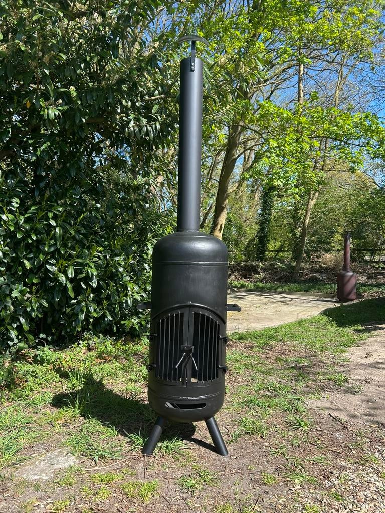 Te koop tuinhaard tuinhuis overkapping houtkachel kamaro bbq, Ophalen, Amer 2 7333lp apeldoorn, Zo goed als nieuw, Hademo