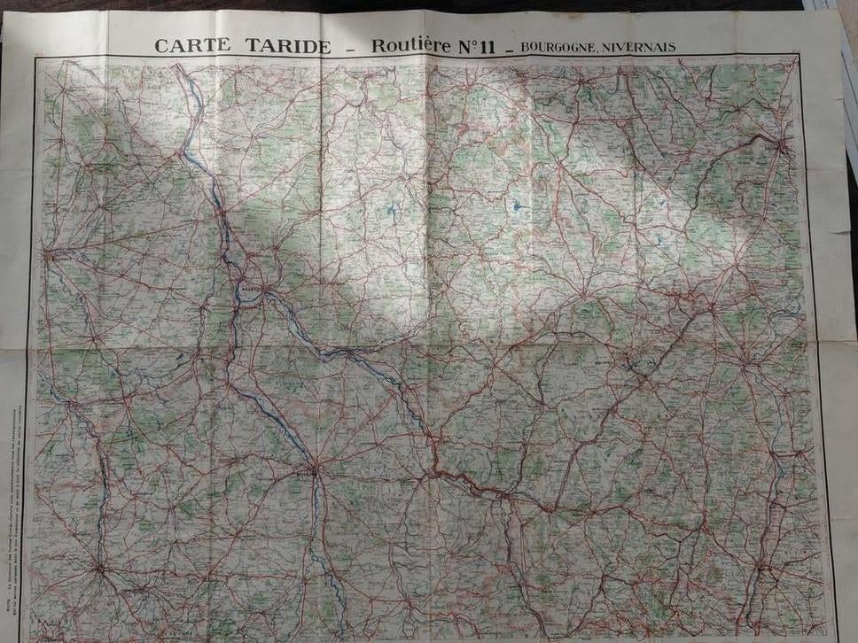Carte Taride- Bourgogne-Nivernais, Gelezen, Frankrijk, Ophalen of Verzenden, Landkaart