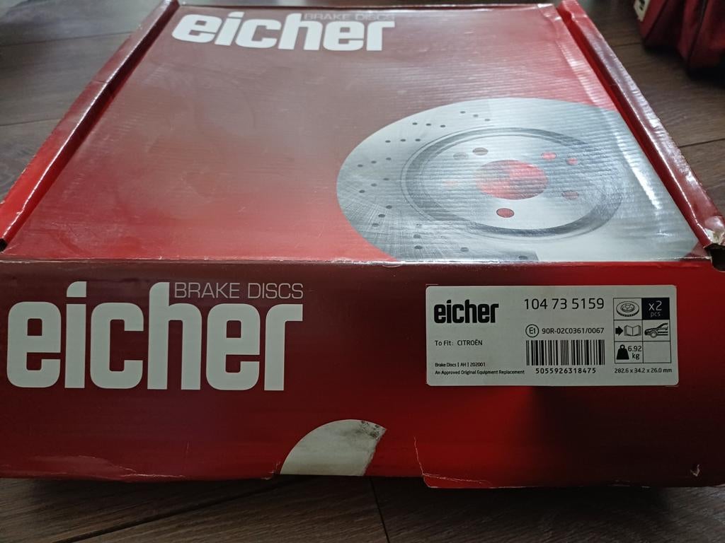 Nieuw in doos remschijven voor Peugeot Citroën Opel 110 pk, Auto-onderdelen, Remmen en Aandrijving, Ophalen of Verzenden, Nieuw