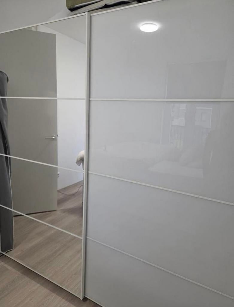 IKEA kast met spiegel - 200x200x35 cm, Gebruikt, 150 tot 200 cm, 150 tot 200 cm, 25 tot 50 cm