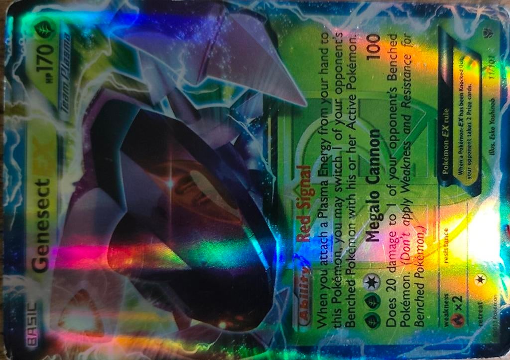 Pokémon Genesect EX Team Plasma Holo 11/101, Ophalen of Verzenden, Gebruikt, Losse kaart, Foil