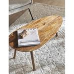 KARWEI salontafel Kumara teak mangohout, Gebruikt, 100 tot 150 cm, Minder dan 50 cm, Ovaal