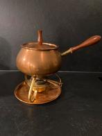 Vintage koperen fonduepan, Ophalen of Verzenden, Gebruikt, Brander, Fonduepan