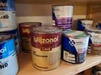 Ruim 40 blikken verf beits lak Wijzonol Sigma, Doe-het-zelf en Verbouw, Verf, Beits en Lak, Minder dan 5 liter, Ophalen, Zo goed als nieuw