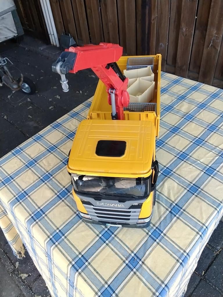 Bruder vrachtwagen hijskraan € 25, Ophalen of Verzenden, Gebruikt